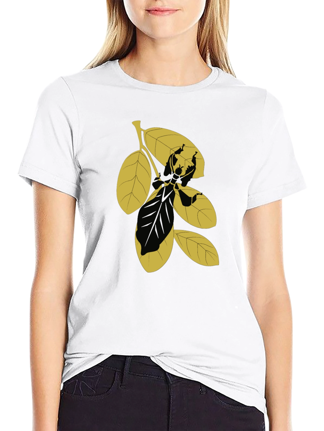Leaf Graphic Tee - Unique Design Casual Wear