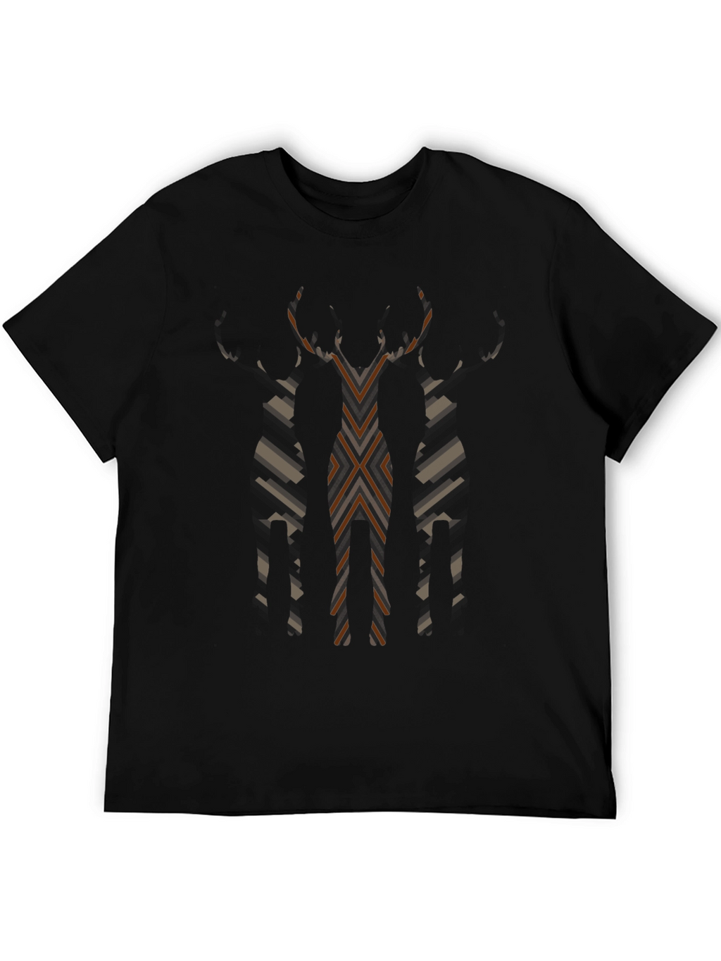 Abstract Geometric Mens Graphic Tee - Black