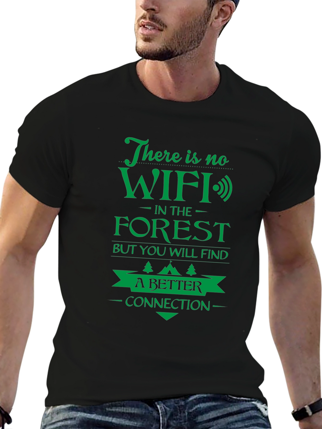 No WiFi in the Forest Graphic T-Shirt