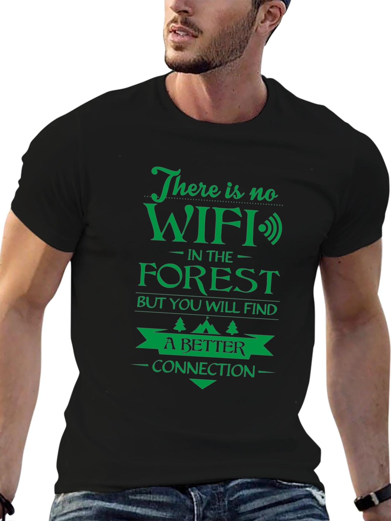 No WiFi in the Forest Graphic T-Shirt
