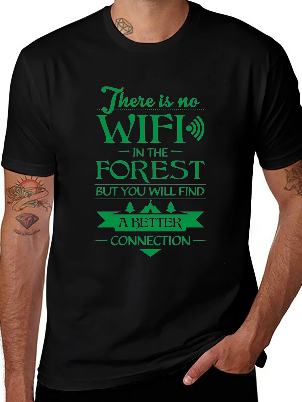 No WiFi in the Forest Graphic T-Shirt
