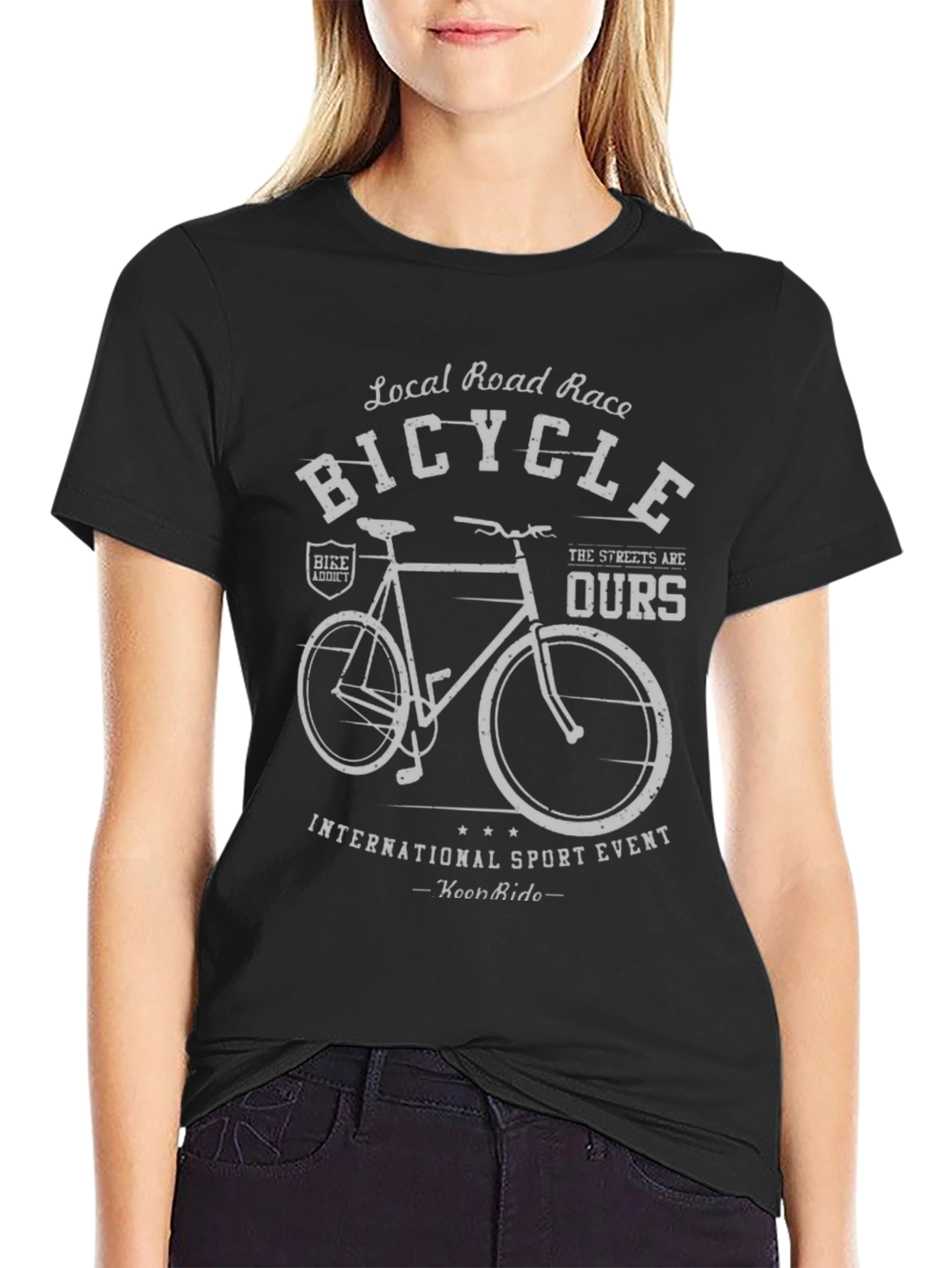 Vintage Bicycle T-Shirt - Local Road Race Design
