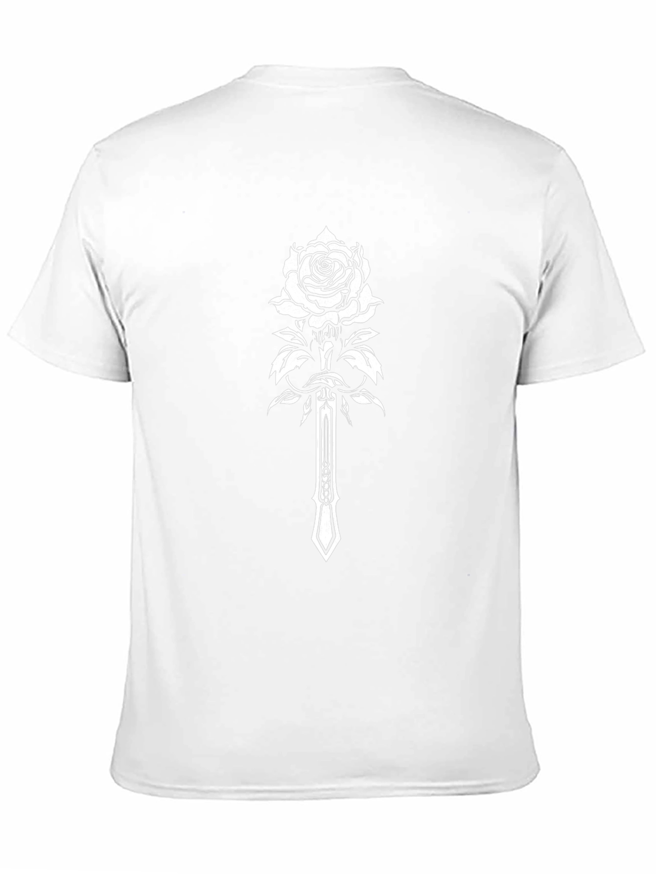 Rose & Sword Graphic T-Shirt - Black