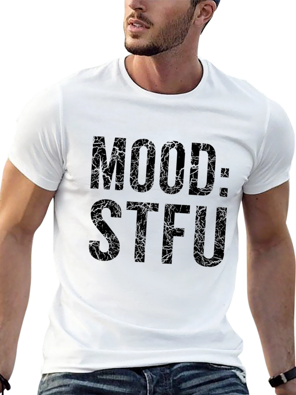 Mood STFU Graphic Tee - Black Casual T-Shirt