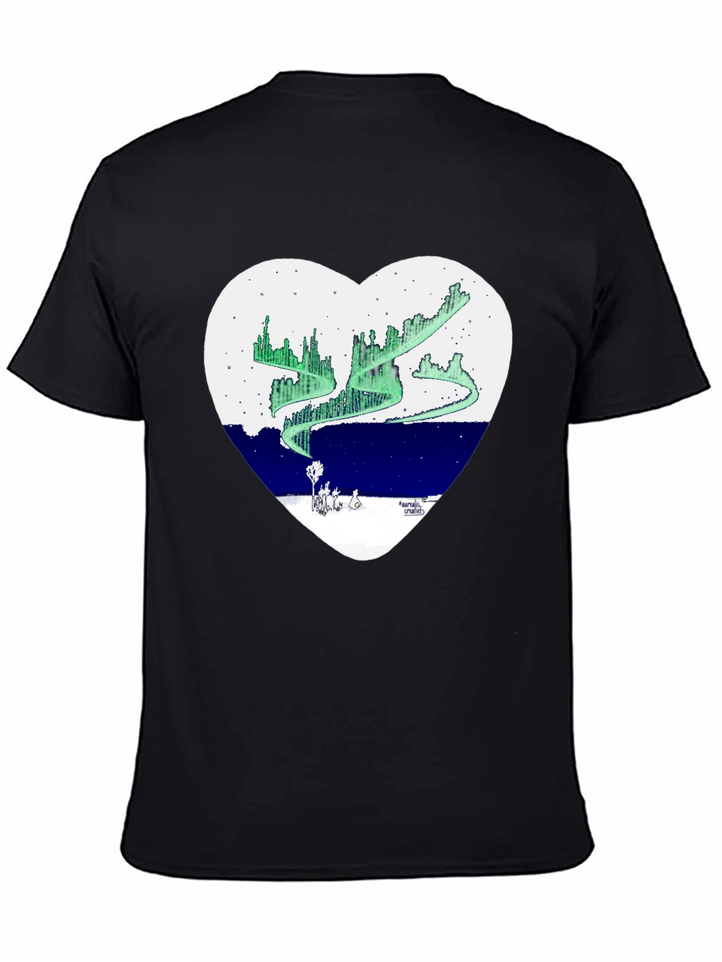 Aurora Borealis Heart Graphic T-Shirt