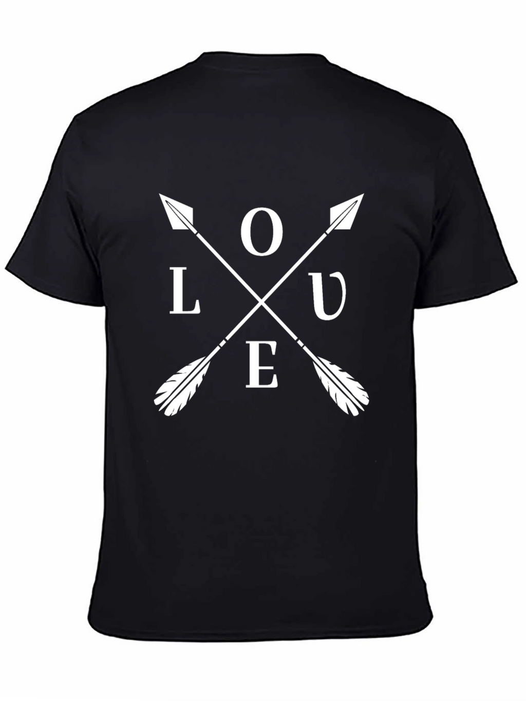 Love Arrow Graphic T-Shirt - Black Casual