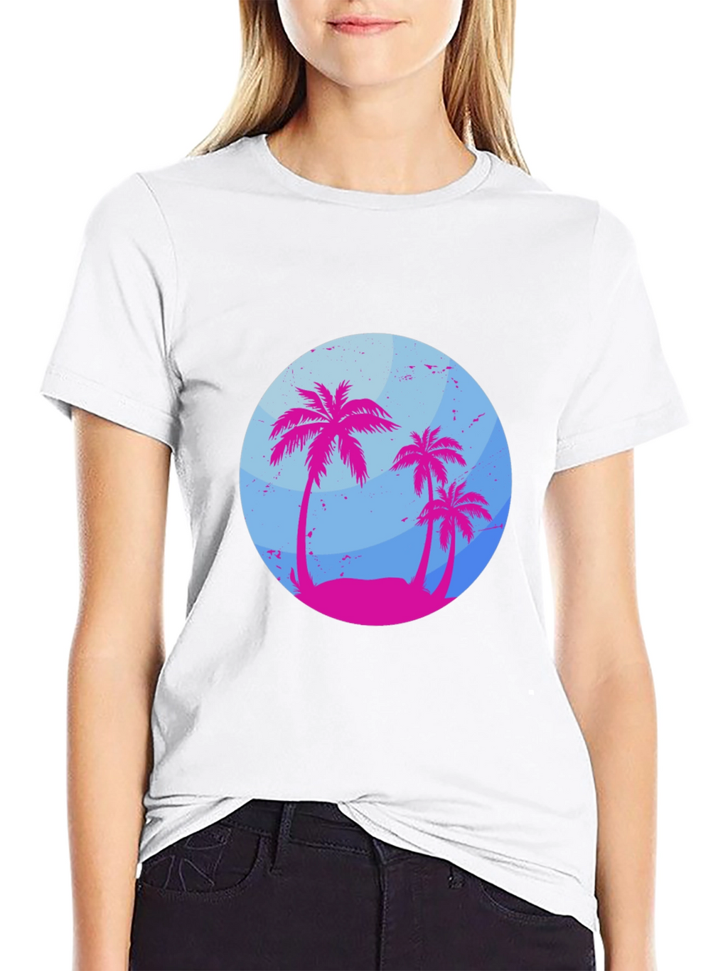 Tropical Palm Tree Graphic T-Shirt - Summer Vibes