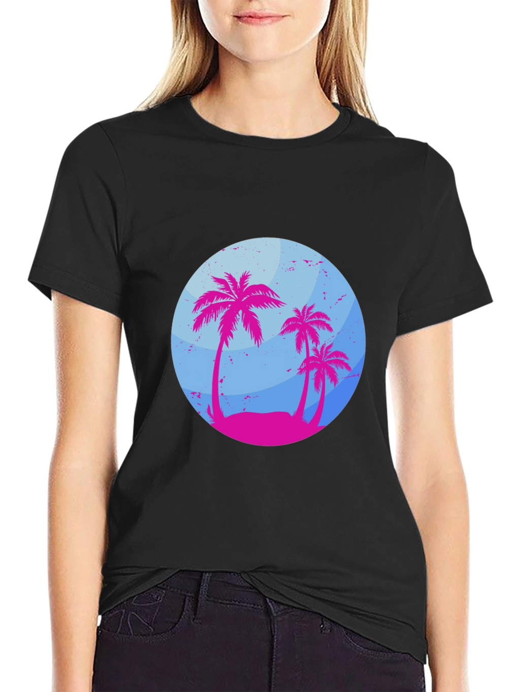 Tropical Palm Tree Graphic T-Shirt - Summer Vibes