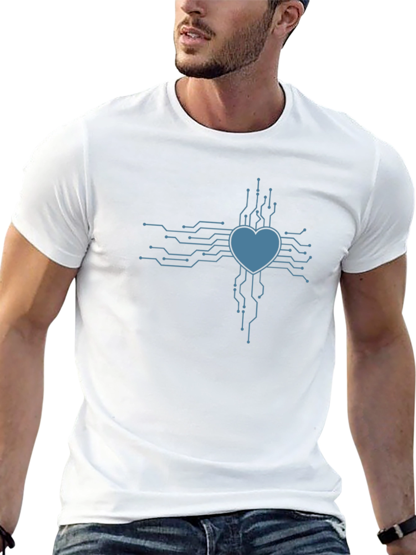 Tech Heart Black T-Shirt