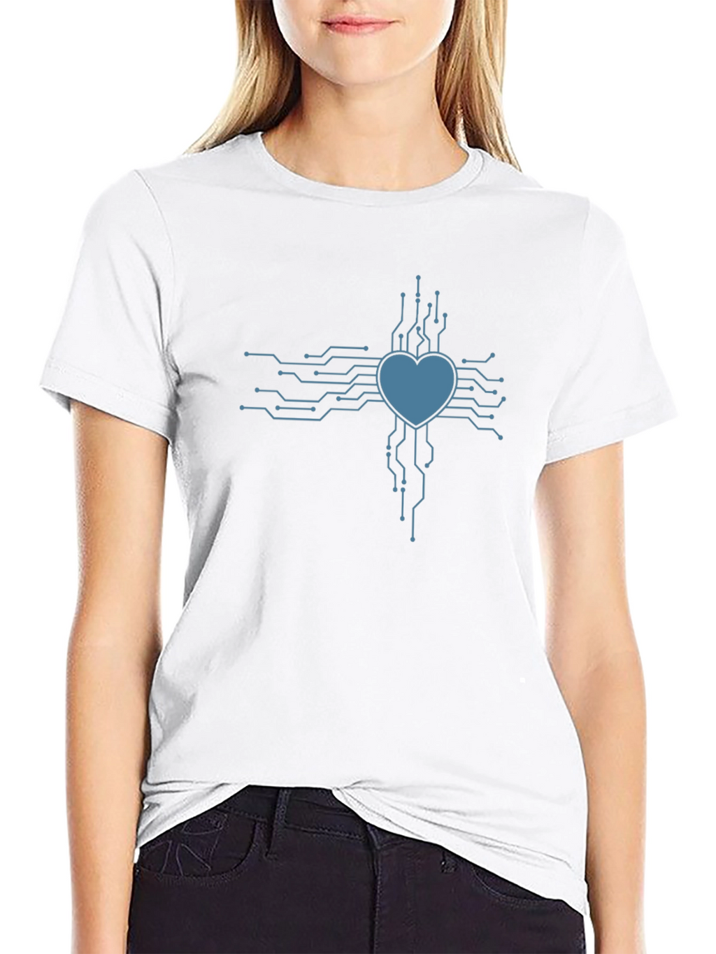 Tech Heart Black T-Shirt