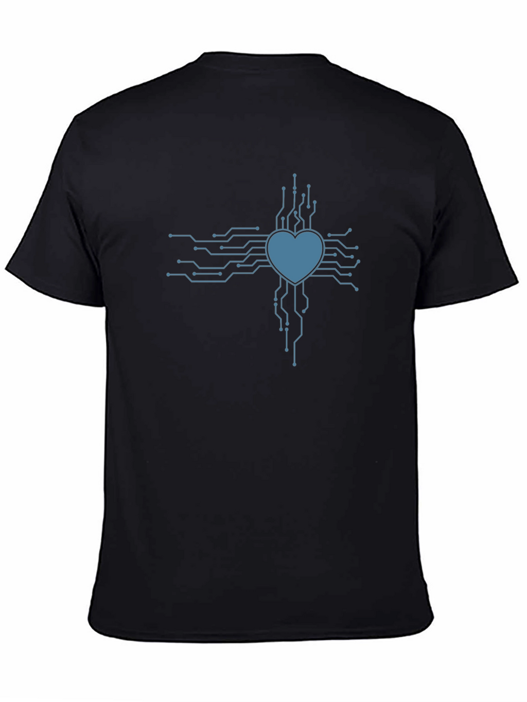Tech Heart Black T-Shirt