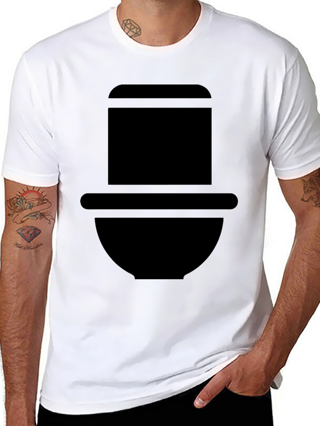 Minimalist Diver Helmet Graphic Tee - Black