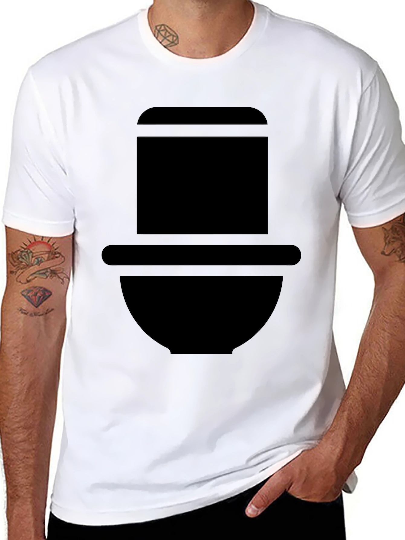 Minimalist Diver Helmet Graphic Tee - Black