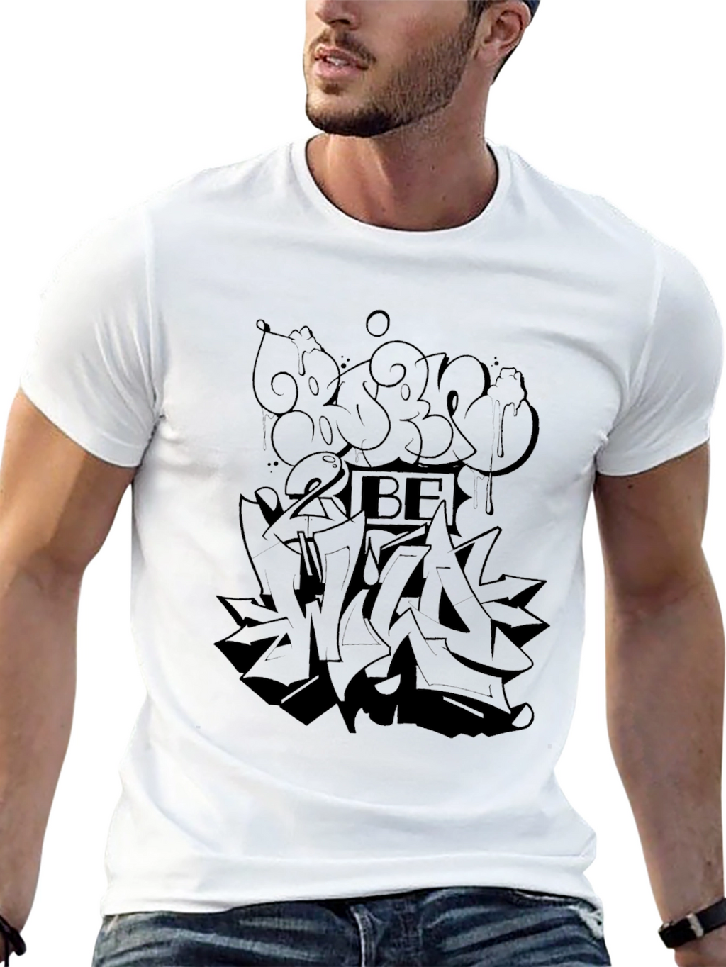 Graffiti Graphic Black T-Shirt