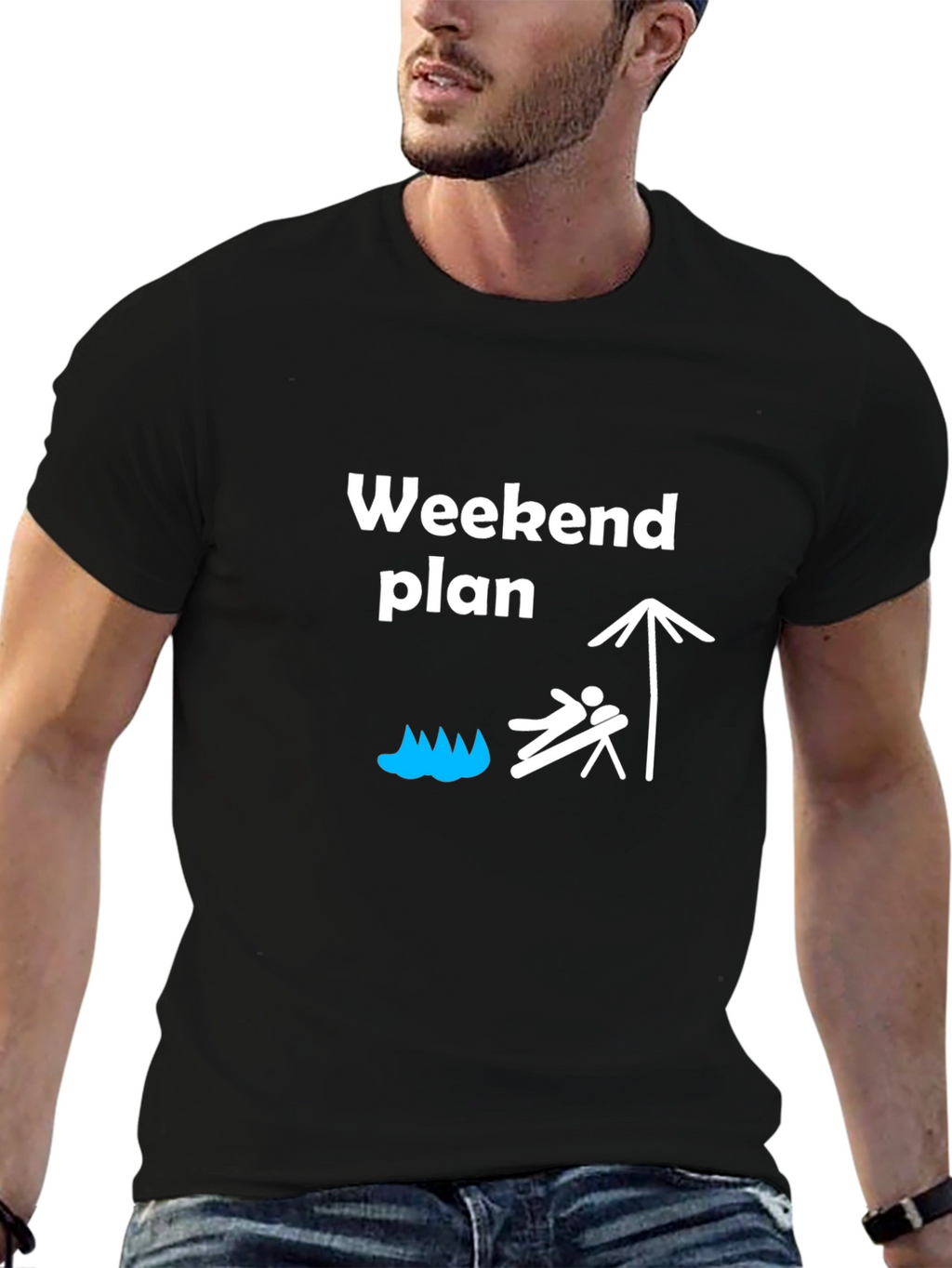 Weekend Plan Graphic T-Shirt