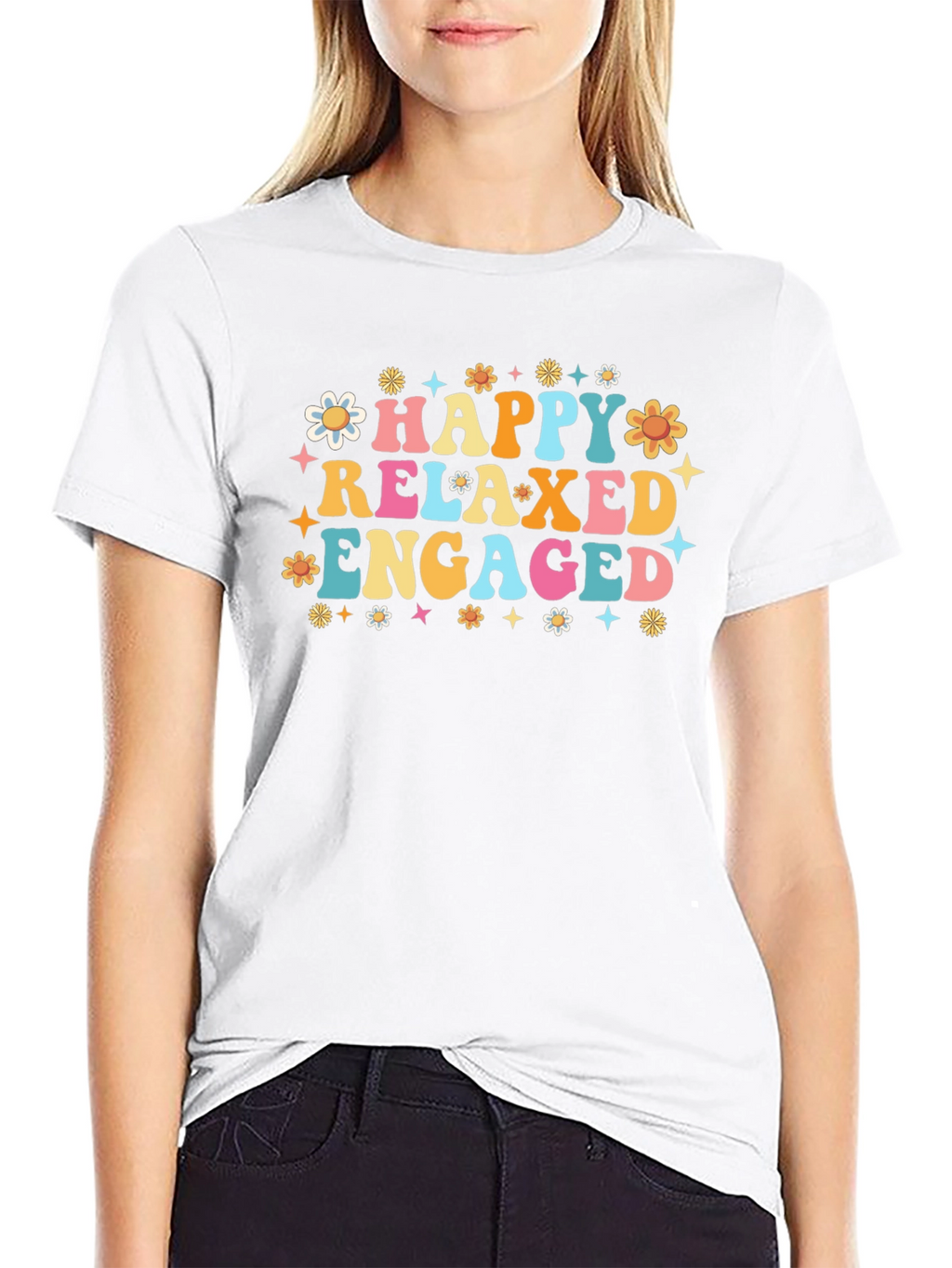 Happy Relaxed Engaged Graphic Tee