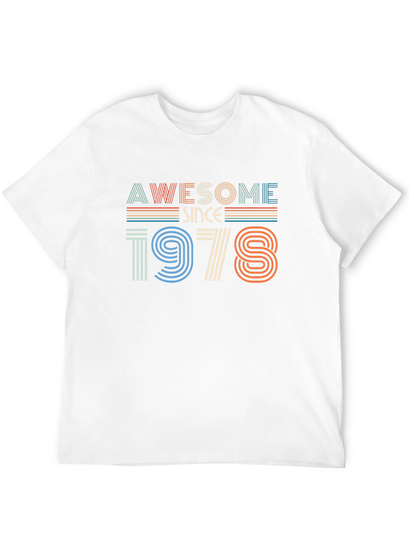 Awesome Since 1978 Black Graphic T-Shirt