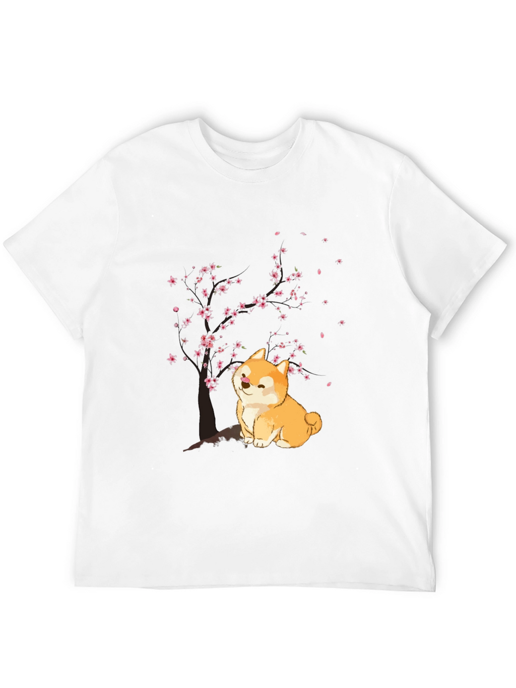Shiba Inu Cherry Blossom T-Shirt - Cute Dog Tee