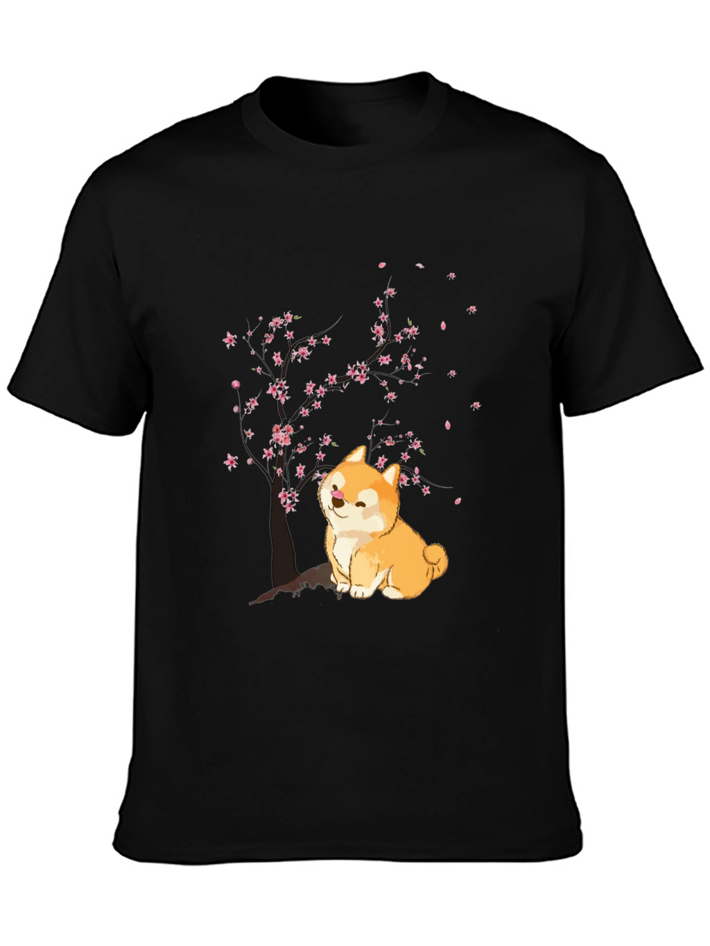 Shiba Inu Cherry Blossom T-Shirt - Cute Dog Tee