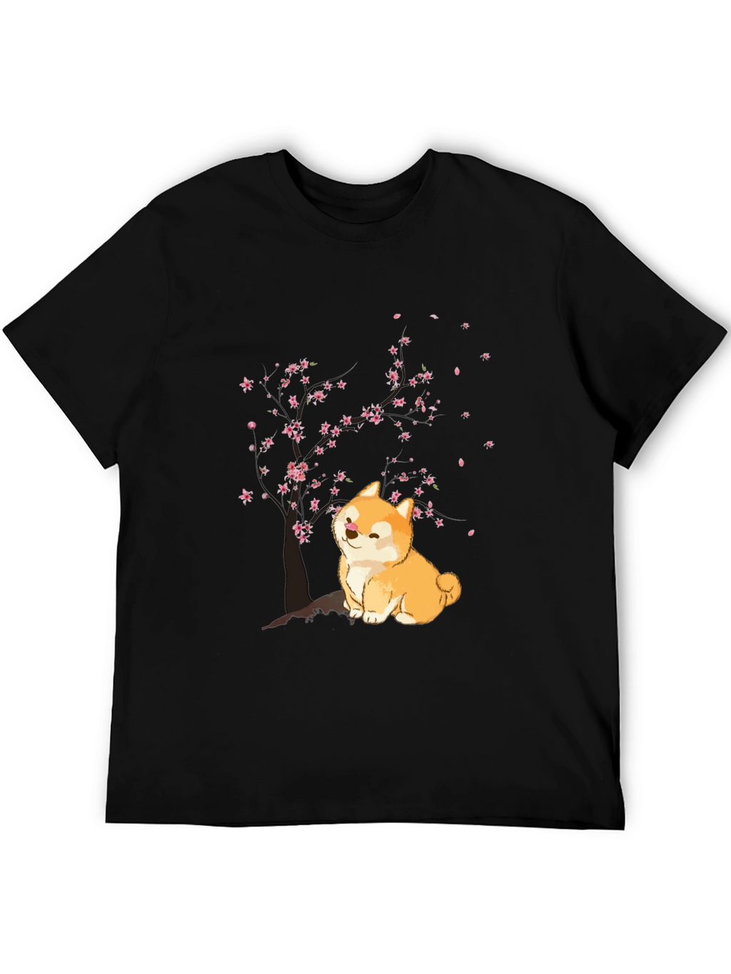 Shiba Inu Cherry Blossom T-Shirt - Cute Dog Tee
