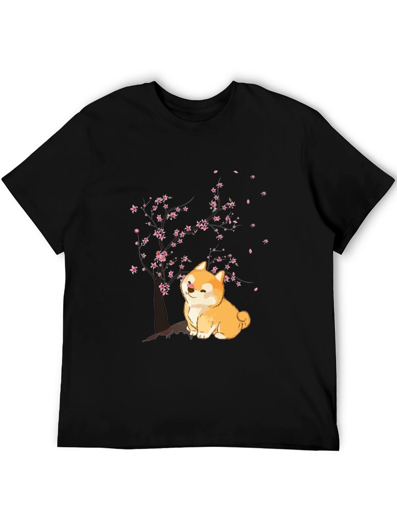 Shiba Inu Cherry Blossom T-Shirt - Cute Dog Tee