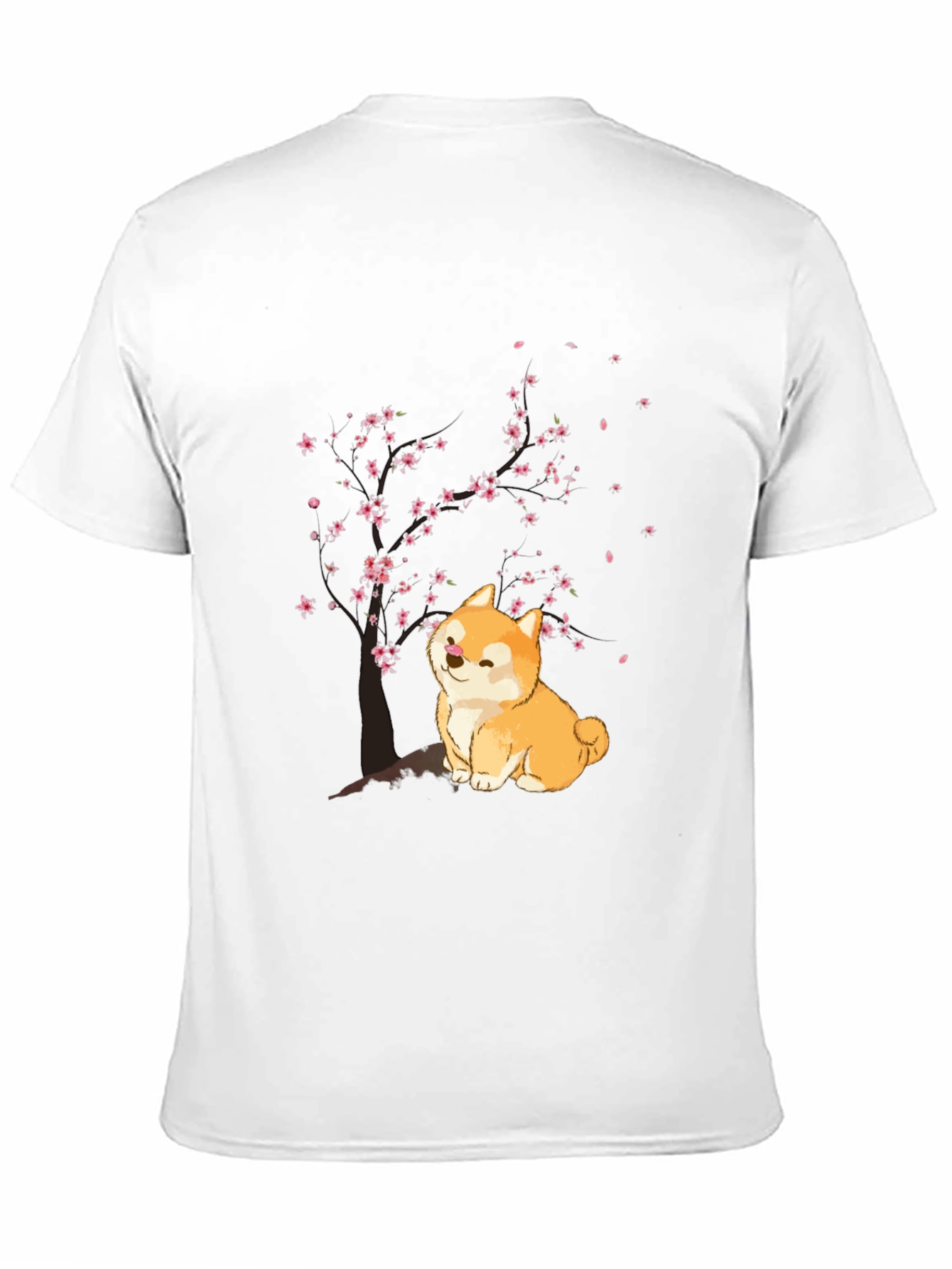 Shiba Inu Cherry Blossom T-Shirt - Cute Dog Tee