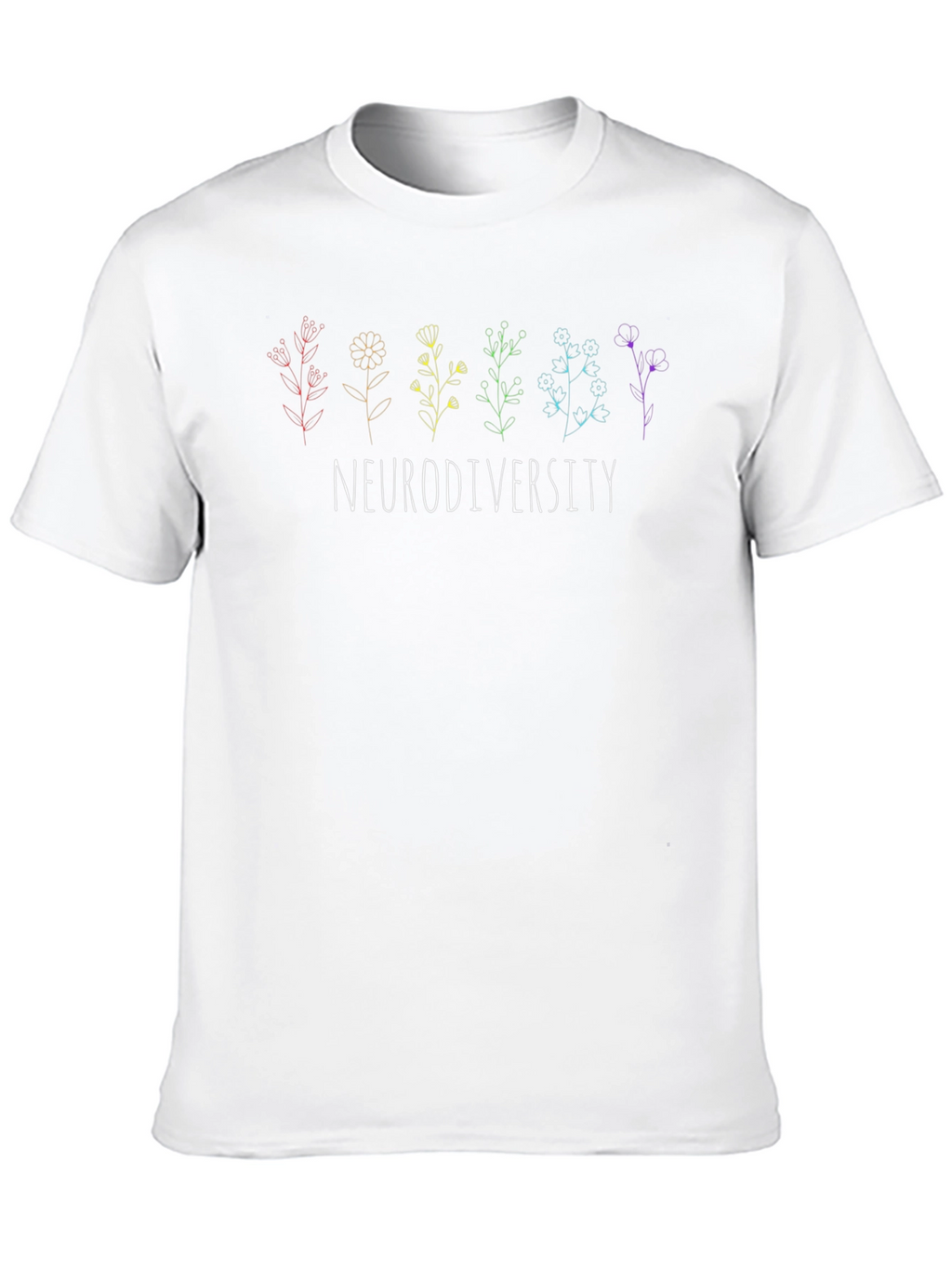 Neurodiversity Flower Graphic Tee - Black