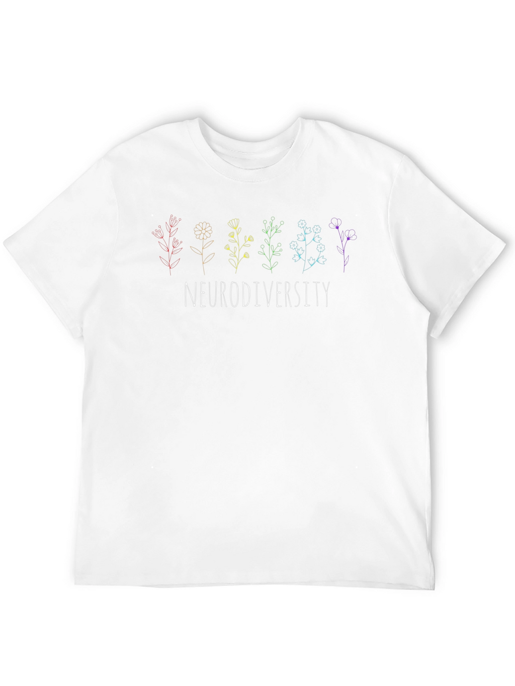 Neurodiversity Flower Graphic Tee - Black