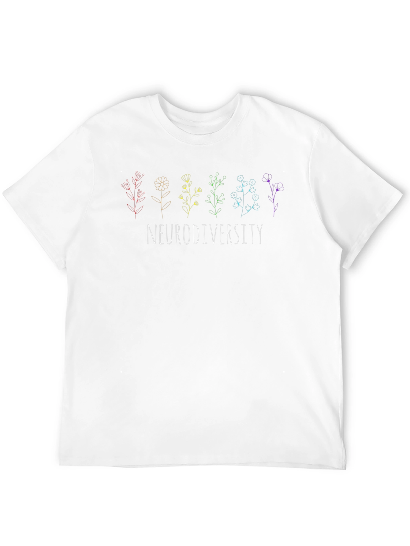 Neurodiversity Flower Graphic Tee - Black