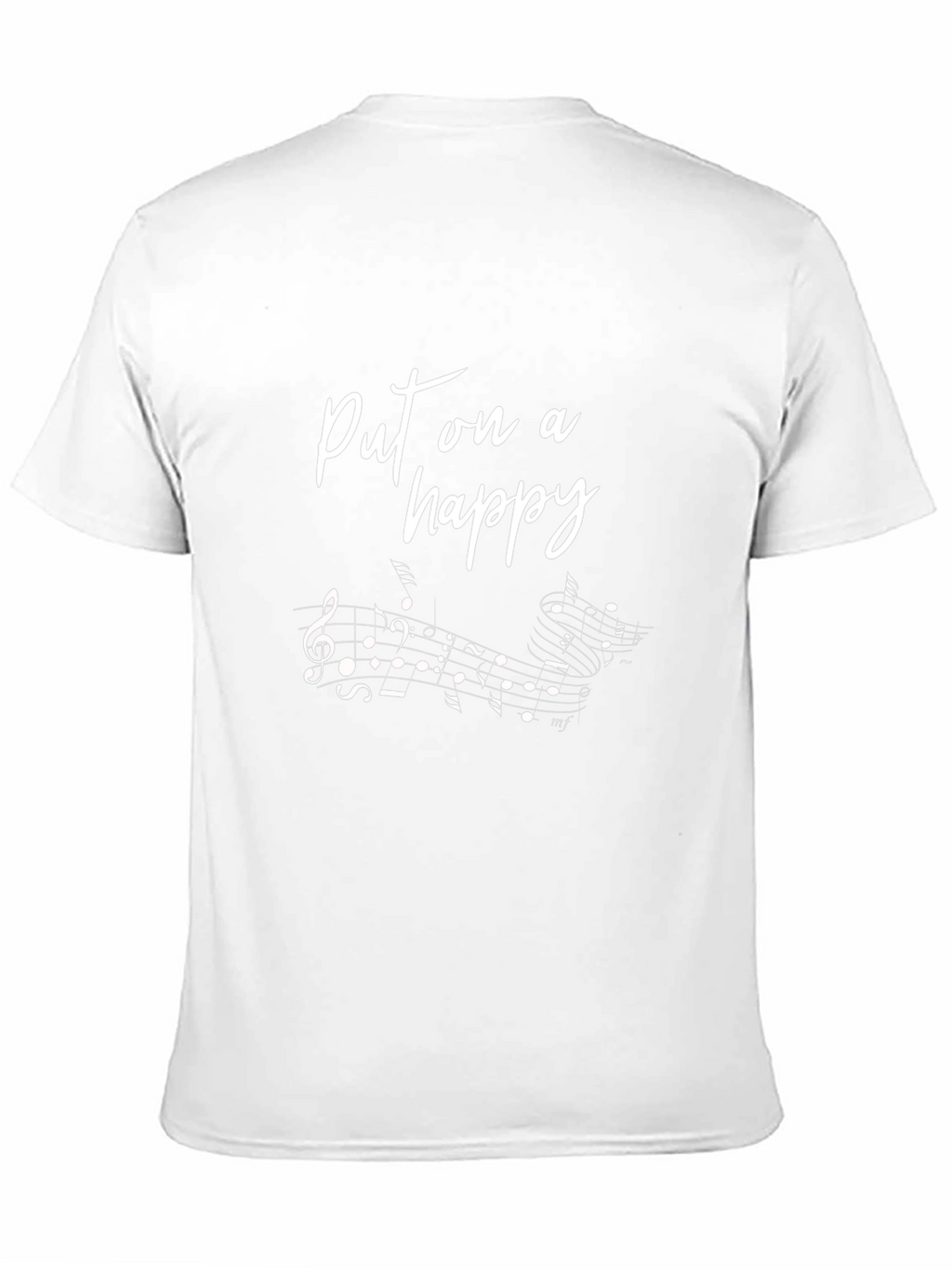 Put on a Happy Face Music Notes T-Shirt