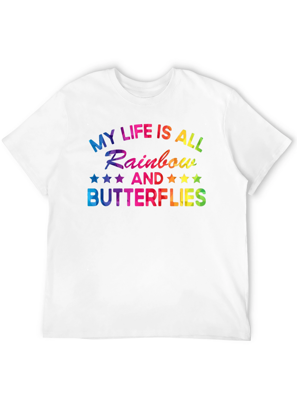 Rainbow Butterflies Graphic T-Shirt