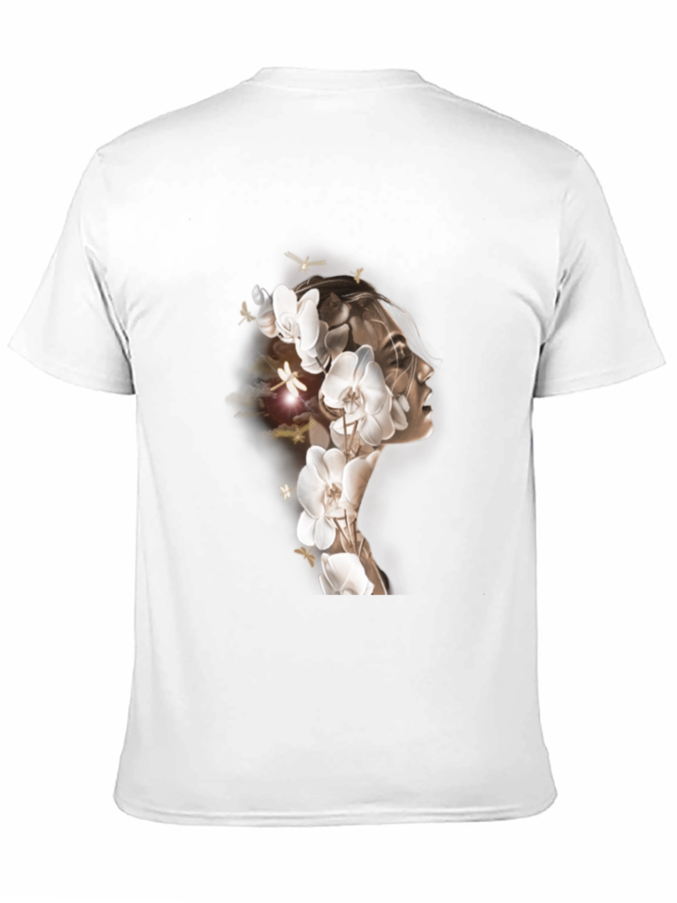 Orchid Woman Graphic Tee - Stylish Black T-Shirt