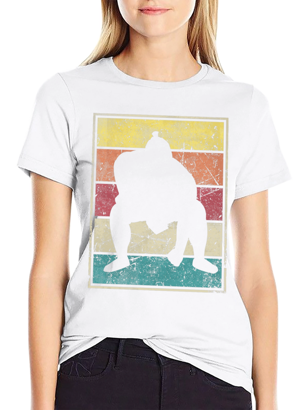 Retro Sumo Wrestler Graphic Tee