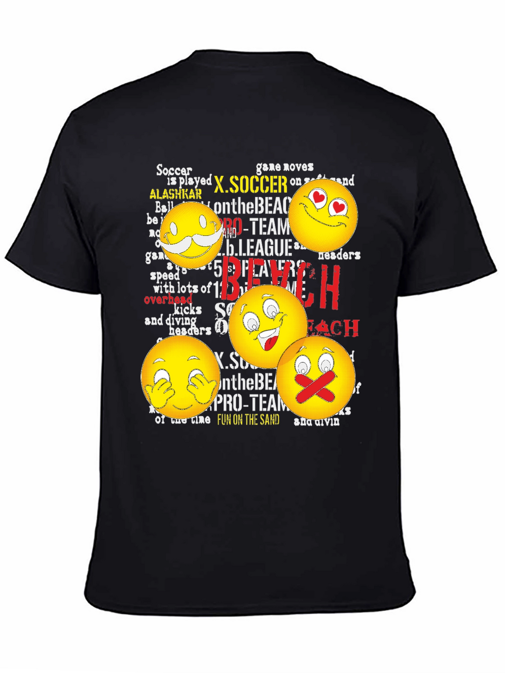 Emoji Beach Soccer T-Shirt