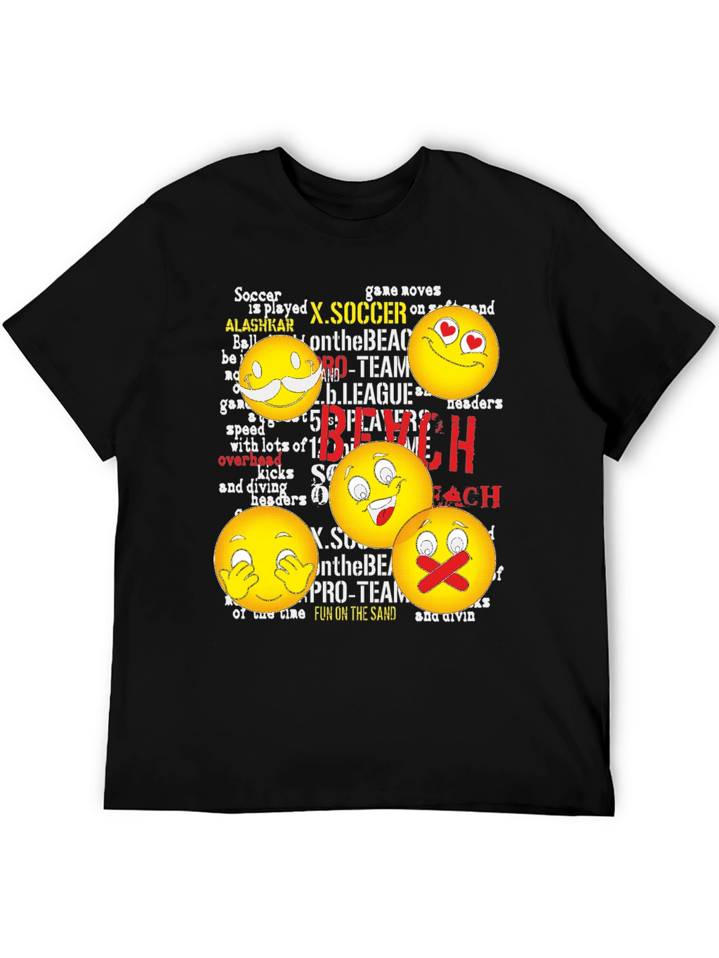 Emoji Beach Soccer T-Shirt