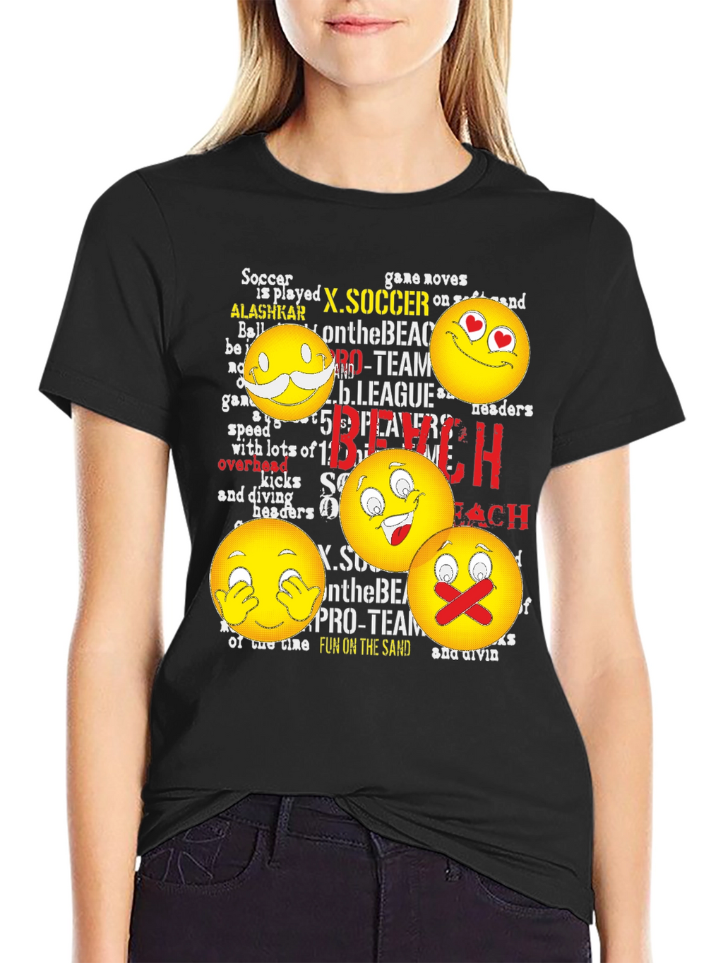 Emoji Beach Soccer T-Shirt