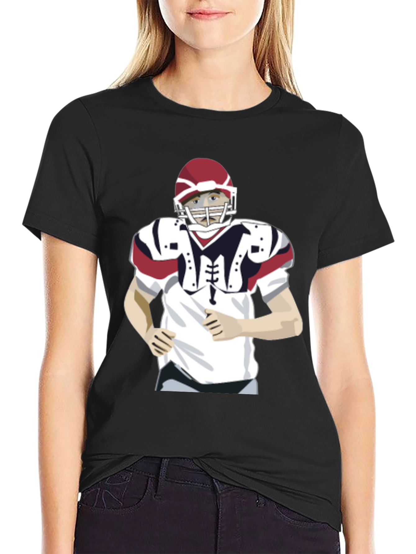 Football Player Graphic T-Shirt