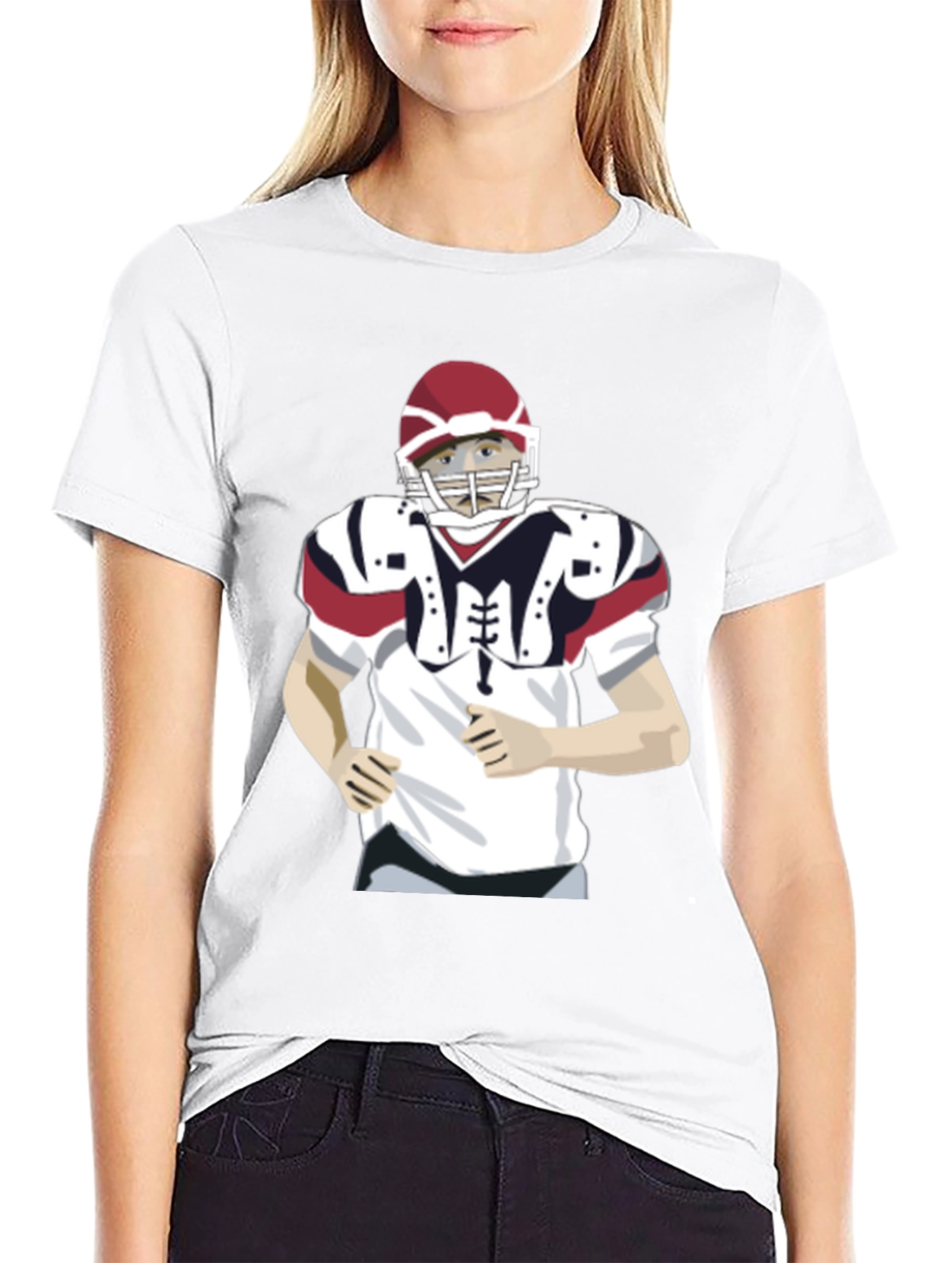 Football Player Graphic T-Shirt