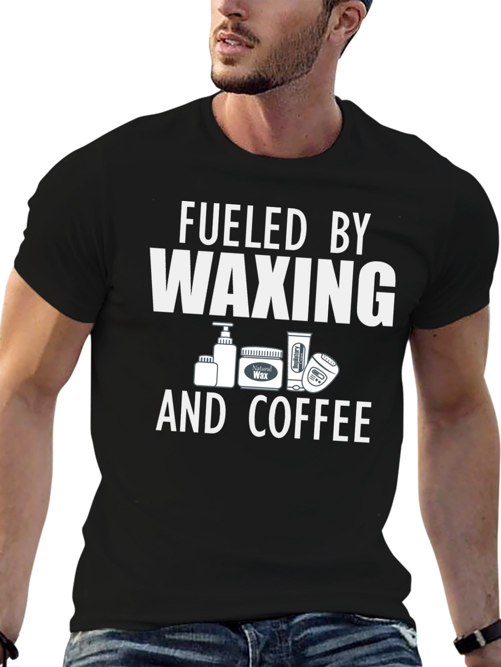 Fueled By Waxing & Coffee Graphic Tee