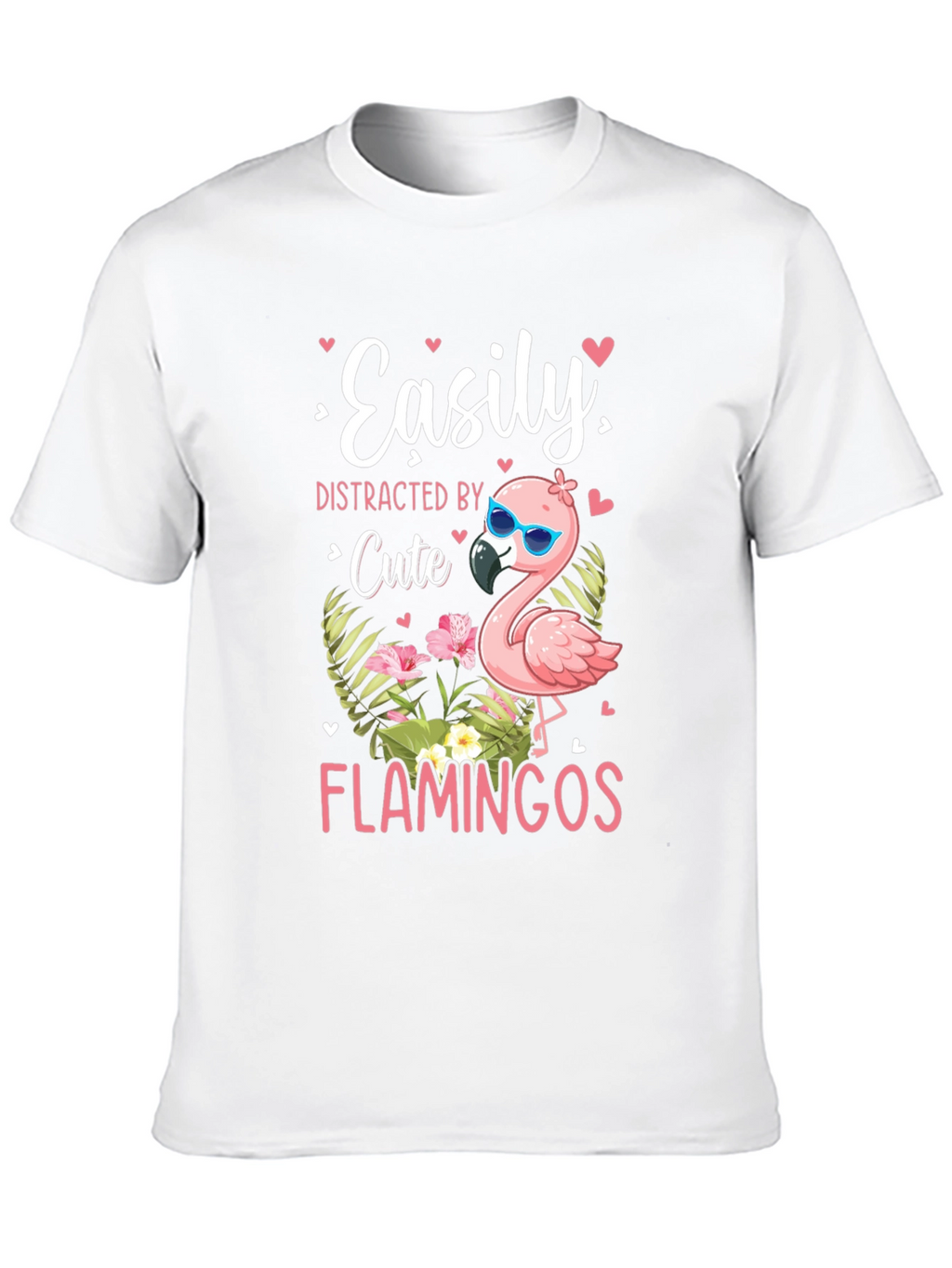 Easily Distracted by Cute Flamingos T-Shirt
