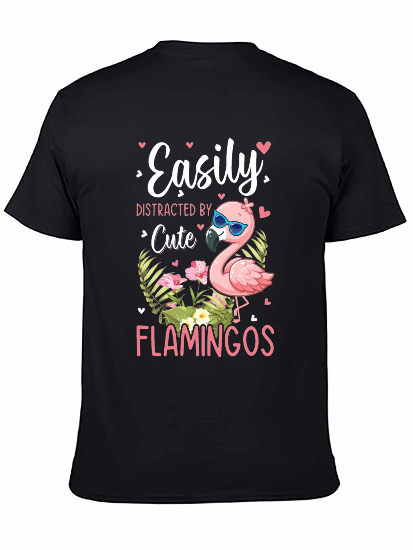 Easily Distracted by Cute Flamingos T-Shirt