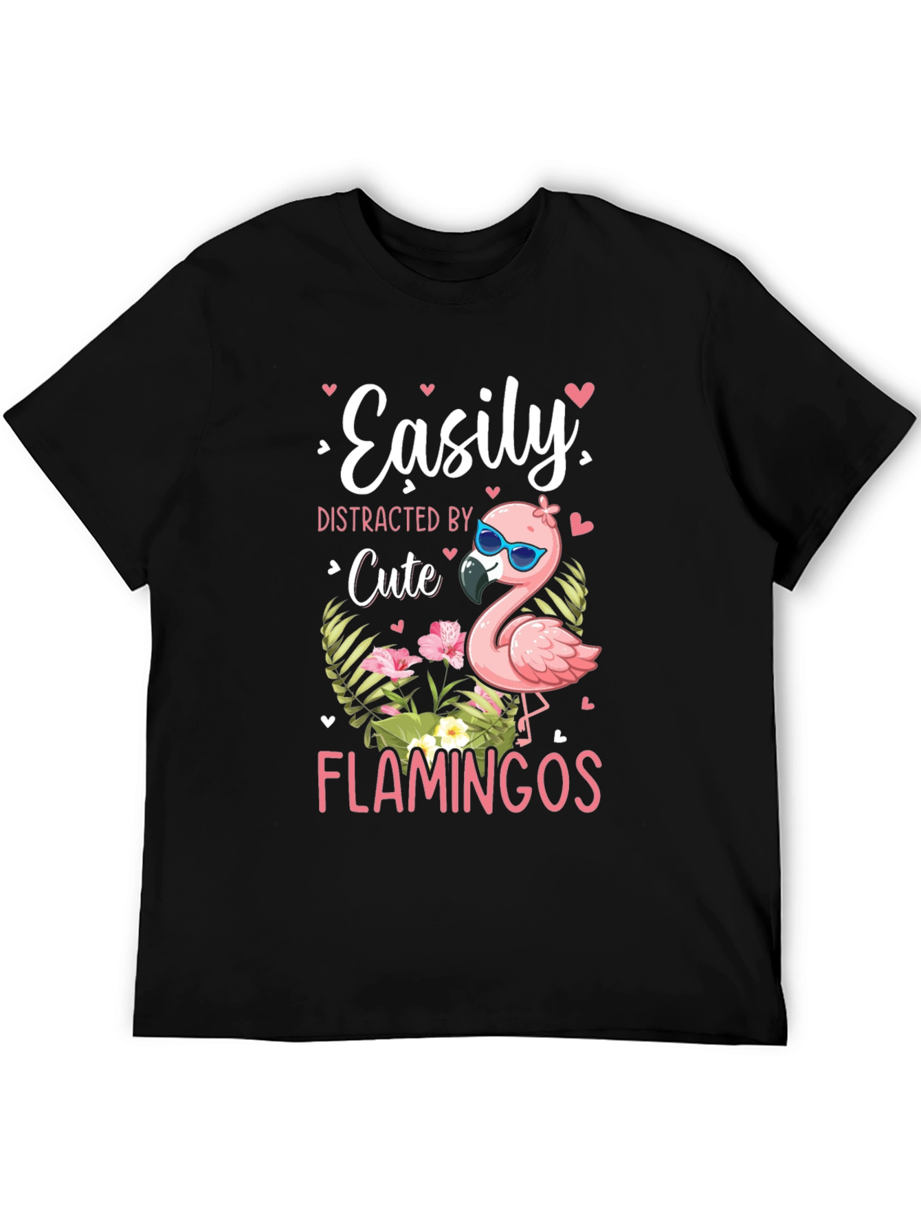 Easily Distracted by Cute Flamingos T-Shirt