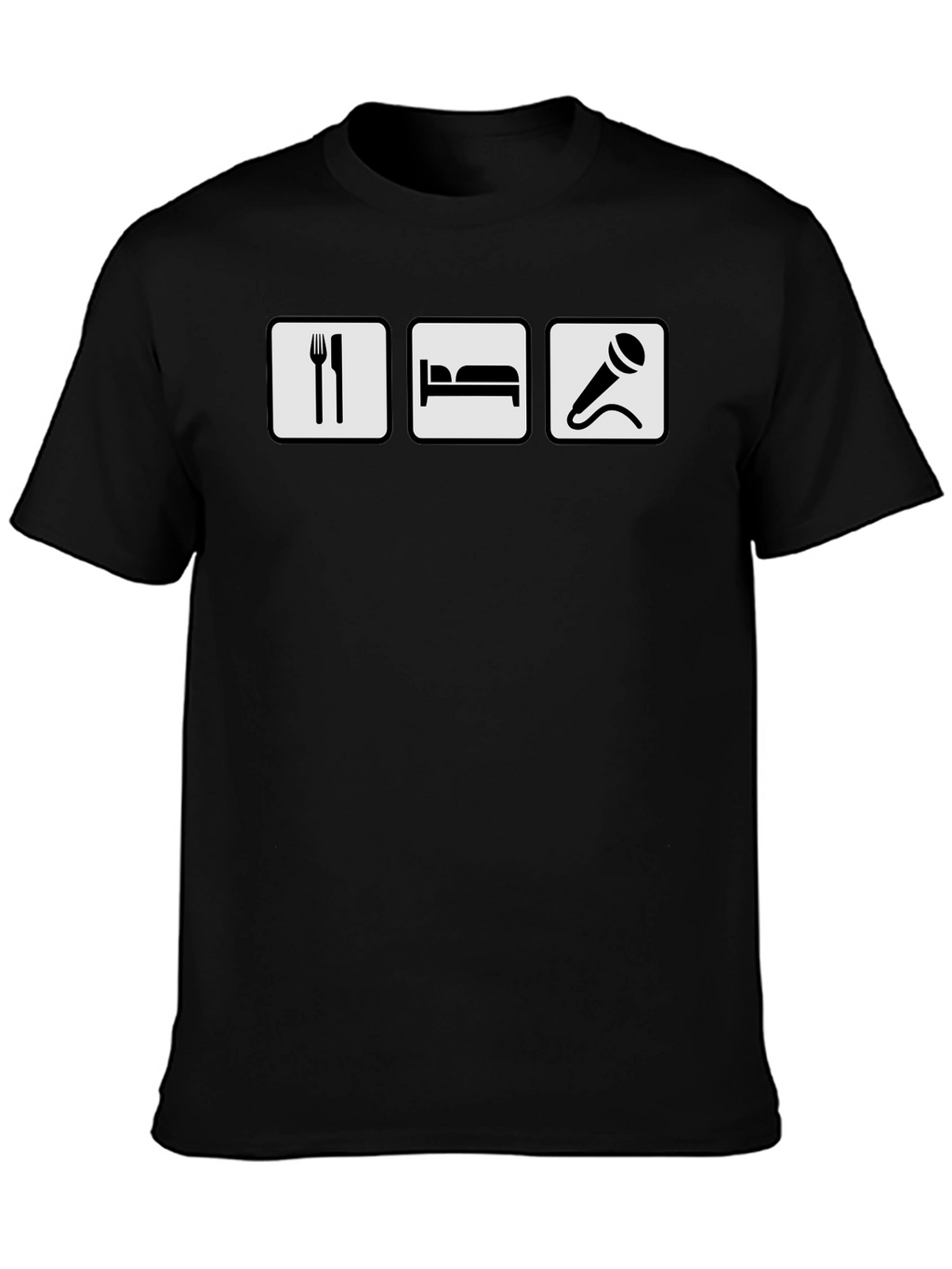 Eat Sleep Sing T-Shirt - Black