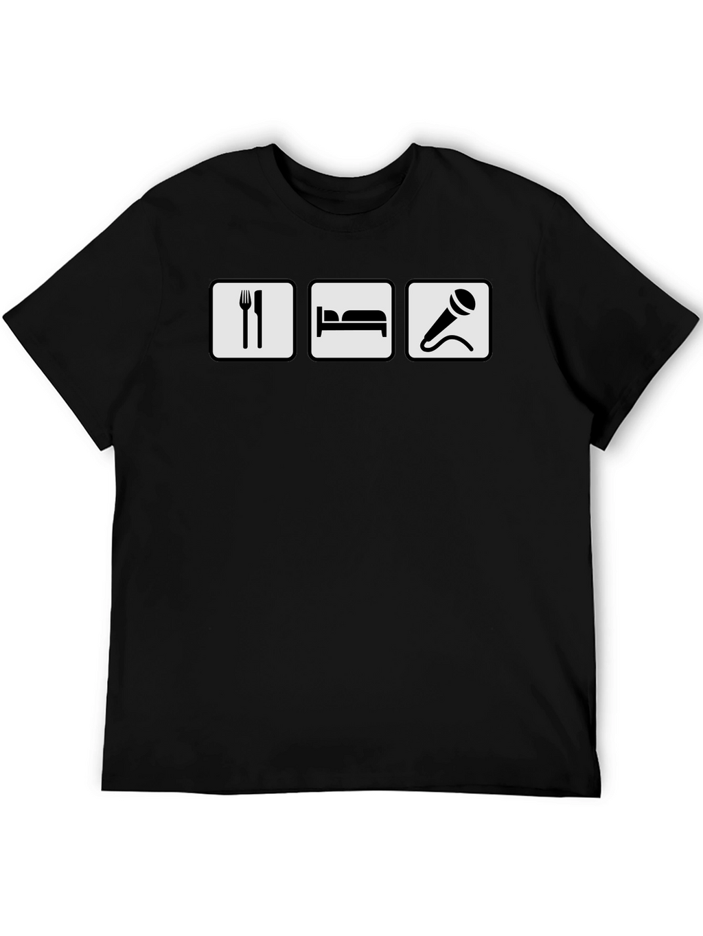 Eat Sleep Sing T-Shirt - Black
