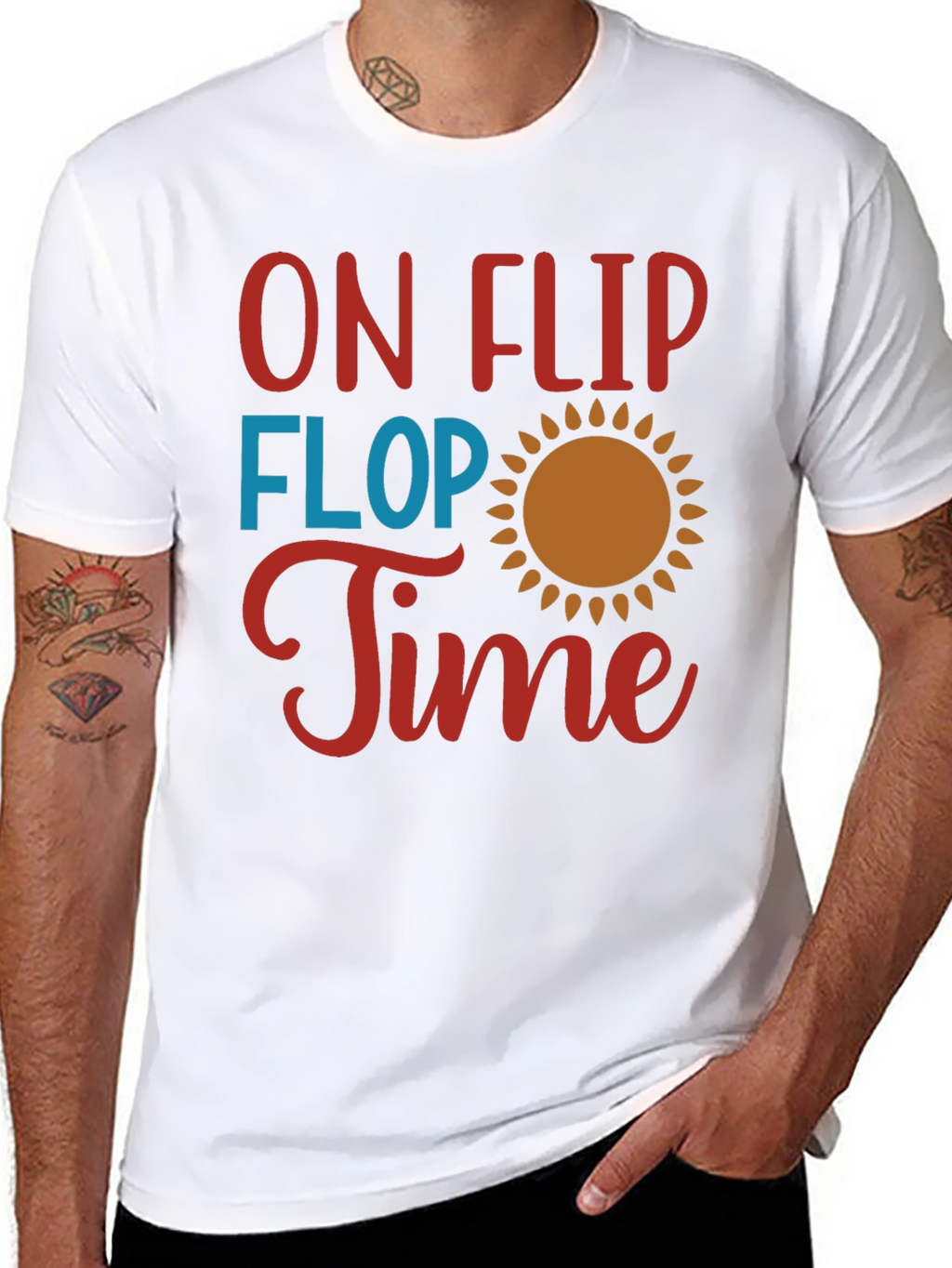 On Flip Flop Time Graphic T-Shirt