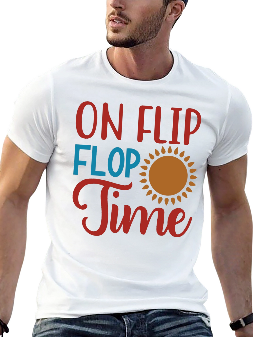 On Flip Flop Time Graphic T-Shirt