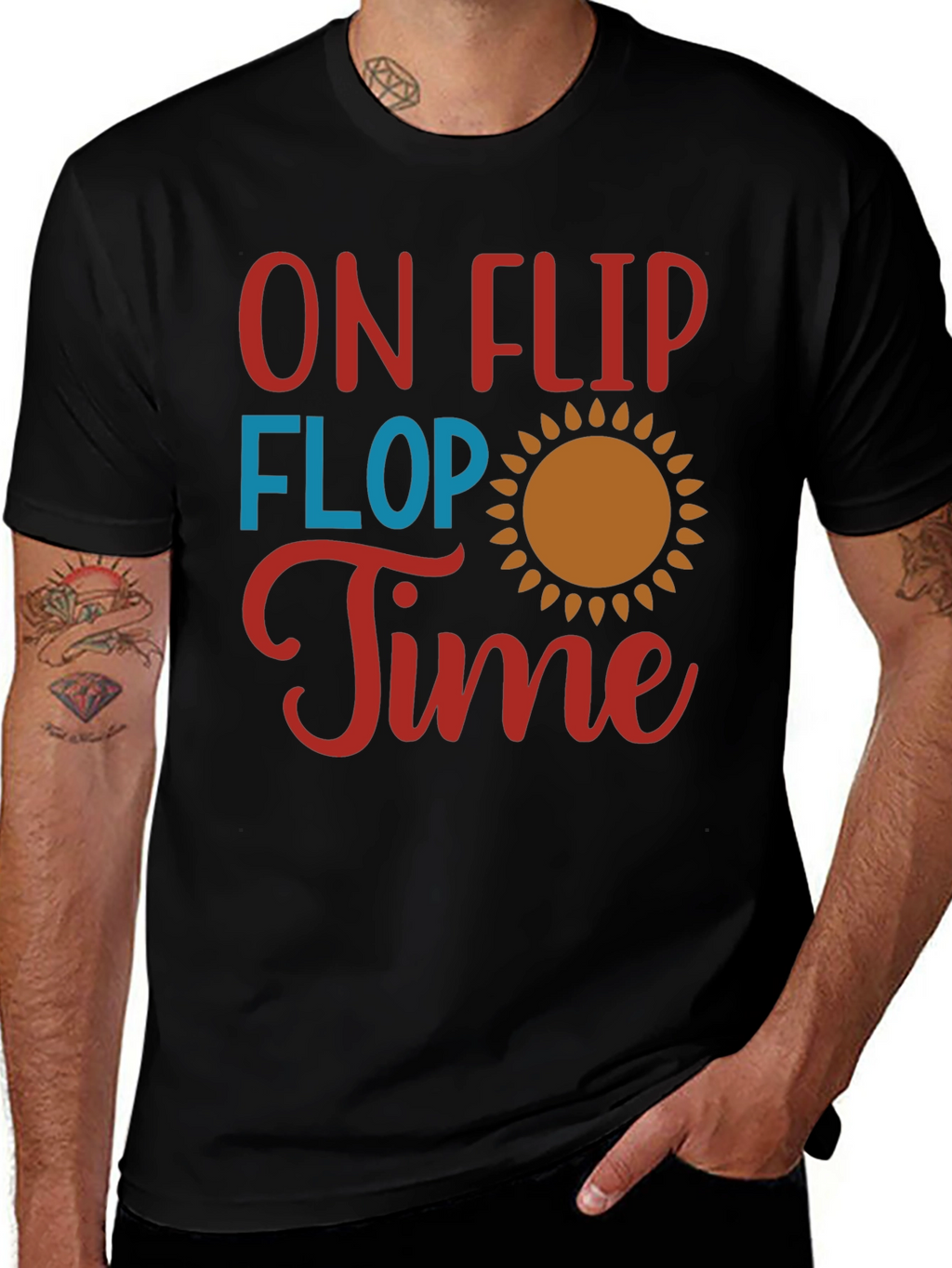 On Flip Flop Time Graphic T-Shirt