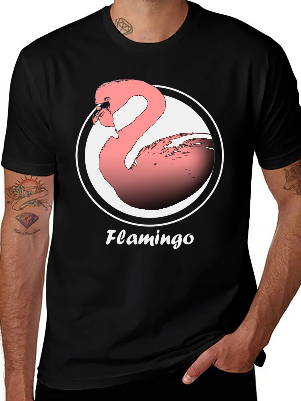 Flamingo Graphic Tee -  Modern Comfortable Fit