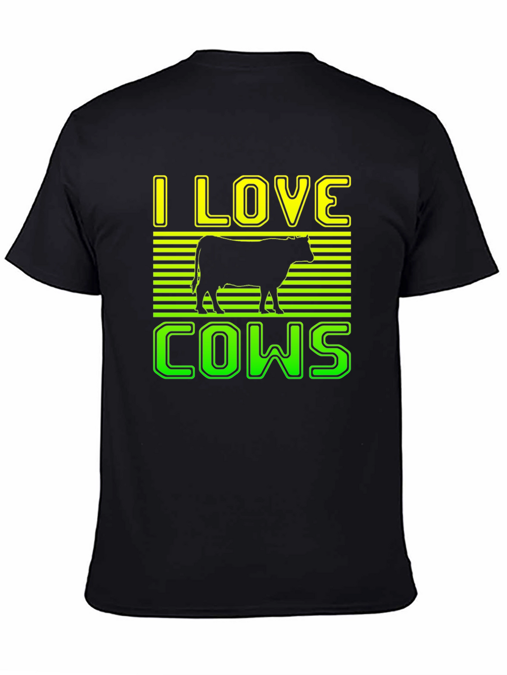I Love Cows Graphic T-Shirt - Black