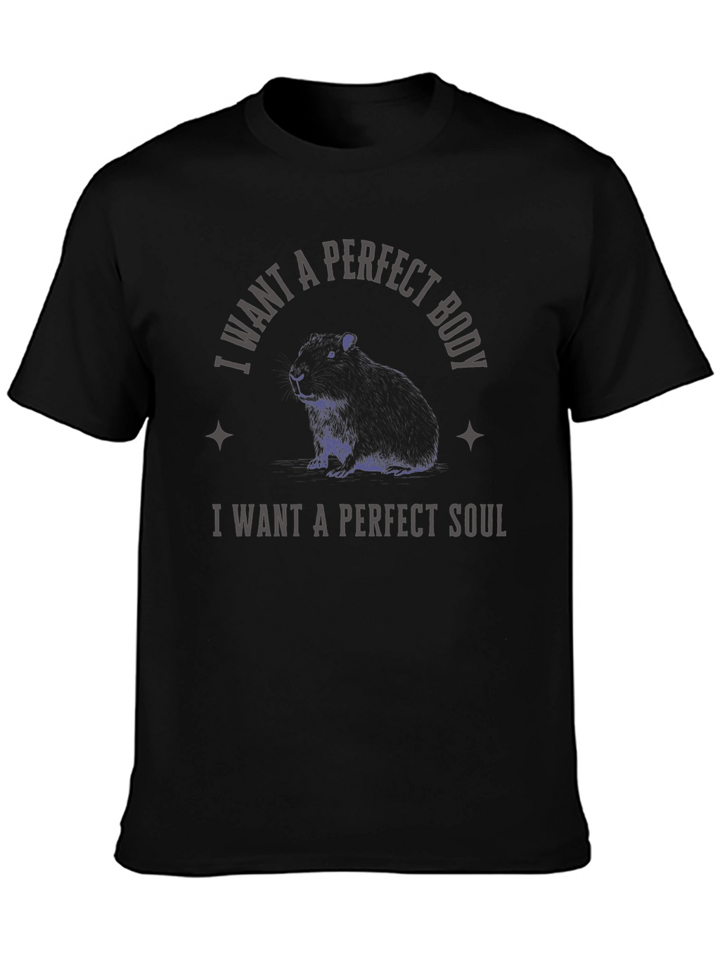 Perfect Body Guinea Pig Black Graphic Tee